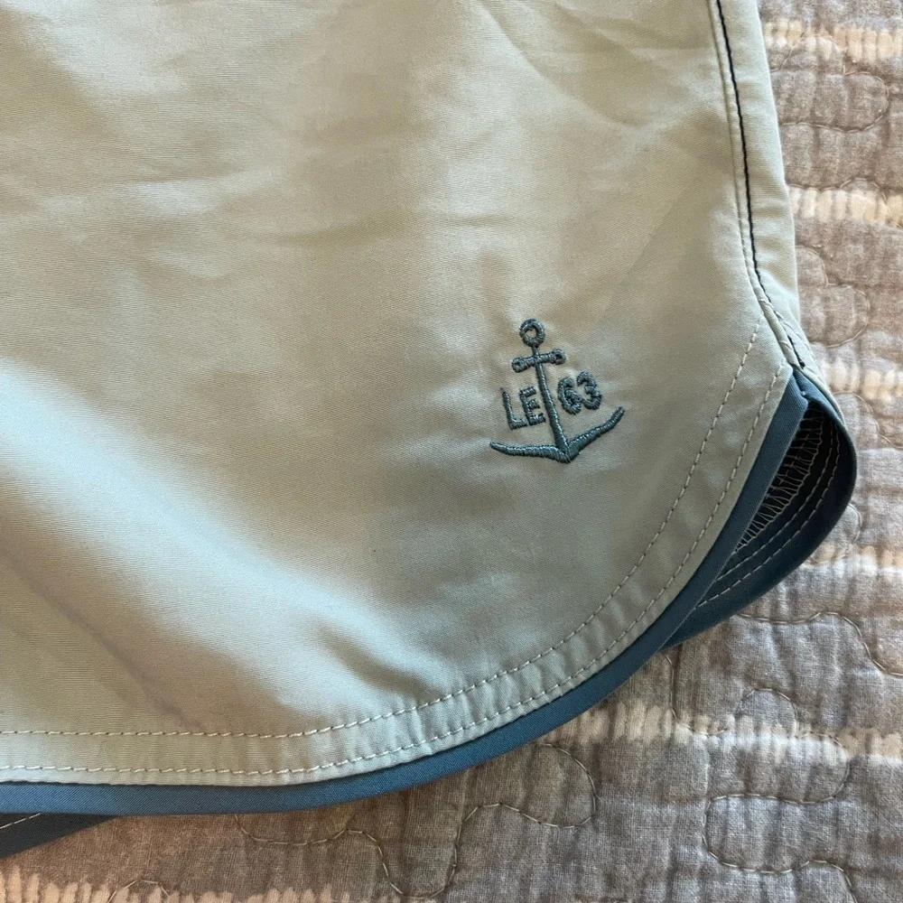 Men's Lands' End swim shorts trunks mesh color block size 36 Like New blue